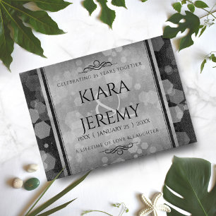 Elegant 25. Silberhochzeit Schneidebrett