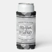 Elegant 25. Silberhochzeit Selters Dosenkühler (Seltzer Vorderseite)