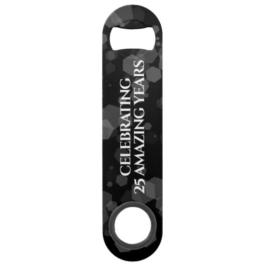 Elegant 25. Silberhochzeit Speed Flaschenöffner (Rückseite)