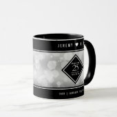 Elegant 25. Silberhochzeit Tasse (VorderseiteRechts)