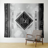 Elegant 25. Silberhochzeit Wandteppich (Beispiel (Horizontal))