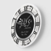 Elegant 25. Silver Diamond Jubiläum Große Wanduhr (Winkel)