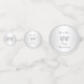 Elegant 25 Silver Wedding Anniversary Konfetti (Vorderseiten)