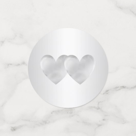 Elegant 25 Silver Wedding Anniversary Konfetti (Klein Vorderseite)