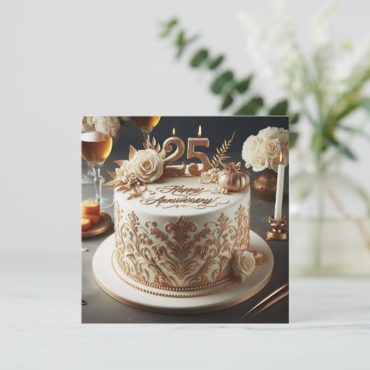 ELEGANT 25. WEDDING JAVERSARY (Stehend Vorderseite)