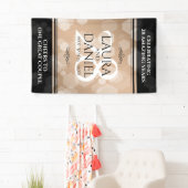 Elegant 28. Linen Hochzeitstag Feier Banner (Insitu)