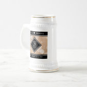 Elegant 28. Linen Hochzeitstag Feier Bierglas (Vorderseite Links)