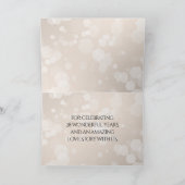 Elegant 28. Linen Hochzeitstag Feier Dankeskarte (Innenseite)