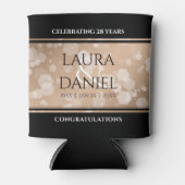 Elegant 28. Linen Hochzeitstag Feier Dosenkühler (Vorderseite)