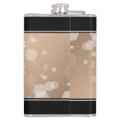 Elegant 28. Linen Hochzeitstag Feier Flachmann (Rückseite)