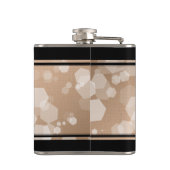 Elegant 28. Linen Hochzeitstag Feier Flachmann (Rückseite)