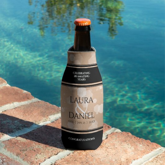 Elegant 28. Linen Hochzeitstag Feier Flaschenkühler (In Situ Pool)