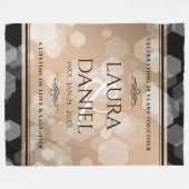 Elegant 28. Linen Hochzeitstag Feier Fleecedecke (Vorderseite (Horizontal))