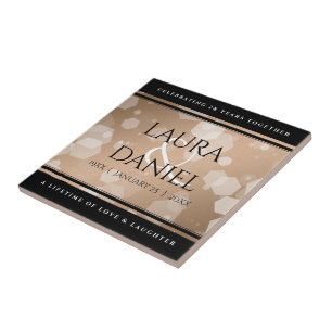 Elegant 28. Linen Hochzeitstag Feier Fliese