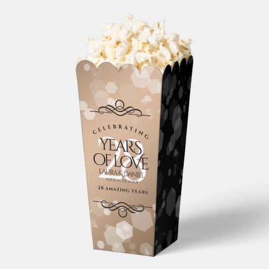 Elegant 28. Linen Hochzeitstag Feier Geschenkschachtel (Geplatzt)