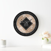 Elegant 28. Linen Hochzeitstag Feier Große Wanduhr (Zuhause)