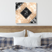 Elegant 28. Linen Hochzeitstag Feier Leinwanddruck (Insitu (Schlafzimmer))