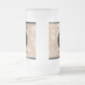 Elegant 28. Linen Hochzeitstag Feier Mattglas Bierglas (Mittel)