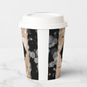 Elegant 28. Linen Hochzeitstag Feier Pappbecher (Links)