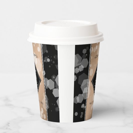 Elegant 28. Linen Hochzeitstag Feier Pappbecher (Links)