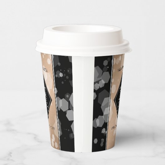 Elegant 28. Linen Hochzeitstag Feier Pappbecher (Rechts)