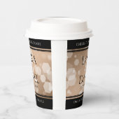 Elegant 28. Linen Hochzeitstag Feier Pappbecher (Links)