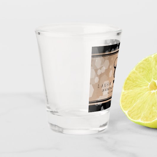 Elegant 28. Linen Hochzeitstag Feier Schnapsglas (Links)