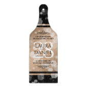 Elegant 28. Linen Hochzeitstag Feier Schneidebrett (Vorderseite)