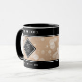 Elegant 28. Linen Hochzeitstag Feier Tasse (Vorderseite Links)