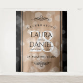 Elegant 28. Linen Hochzeitstag Feier Wandteppich (Vorderseite)