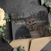 Elegant 2 benutzerdefinierte Fotos überlagern Schw Save The Date