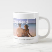 Elegant 2 Foto Boyfriend Jumbo-Tasse (Rechts)
