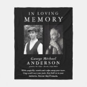 Elegant 2 Foto "In Love Memory" Tribut Fleecedecke (Vorderseite)