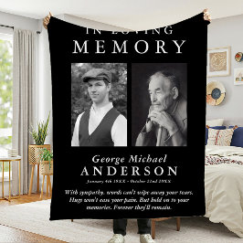 Elegant 2 Foto "In Love Memory" Tribut Fleecedecke