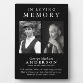 Elegant 2 Foto "In Love Memory" Tribut Fotoplatte (Vorderseite)