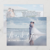 Elegant 2 Foto Kalligrafie Script Wedding (Vorne/Hinten)