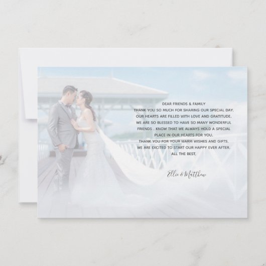 Elegant 2 Foto Kalligrafie Script Wedding (Rückseite)