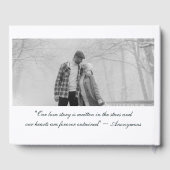 Elegant 2 Foto Library Book Wedding Guest Book Gästebuch (Rückseite)