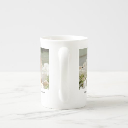 Elegant 2 Foto Oma Porzellantasse (Rückseite)