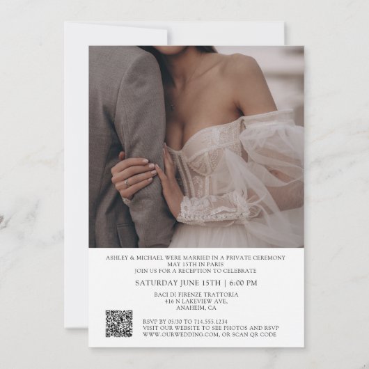 Elegant 2 Foto QR Code Script glücklich immer nach Einladung (Rückseite)