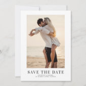Elegant 2 Foto Wedding Save The Date (Vorderseite)
