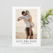 Elegant 2 Foto Wedding Save The Date (Stehend Vorderseite)