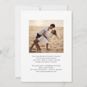 Elegant 2 Foto Wedding Save The Date (Rückseite)