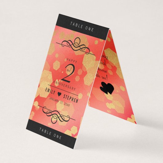 Elegant 2. Garnet Hochzeitstag (Rückseite)