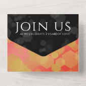 Elegant 2. Garnet Hochzeitstag All In One Einladung (Rückseite)