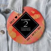 Elegant 2. Garnet Hochzeitstag Button (Beispiel)