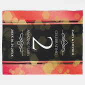 Elegant 2. Garnet Hochzeitstag Fleecedecke (Vorderseite (Horizontal))