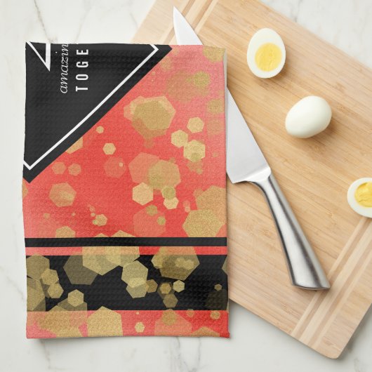 Elegant 2. Garnet Hochzeitstag Geschirrtuch (Viertel Falte)