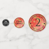 Elegant 2. Garnet Hochzeitstag Konfetti (Vorderseiten)