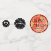 Elegant 2. Garnet Hochzeitstag Konfetti (Rückseiten)